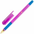 Ручка шариковая с грипом BRAUBERG "X-ONE NEON", СИНЯЯ, корпус ассорти, узел 0,5 мм, линия письма 0,35 мм, 143987 143987
