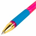 Ручка шариковая с грипом BRAUBERG "X-ONE NEON", СИНЯЯ, корпус ассорти, узел 0,5 мм, линия письма 0,35 мм, 143987 143987