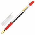 Ручка шариковая с грипом BRAUBERG "X-ONE", КРАСНАЯ, корпус прозрачный, узел 0,5 мм, линия письма 0,35 мм, 143989 143989