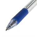 Ручка шариковая с грипом ERICH KRAUSE "R-301 Grip", СИНЯЯ, корпус прозрачный, узел 1 мм, линия письма 0,5 мм, 39527 142853
