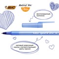 Ручки шариковые BIC "Round Stic", НАБОР 4 шт., СИНИЕ, узел 1 мм, линия письма 0,32 мм, пакет, 944176 143975