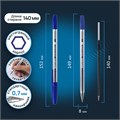 Ручки шариковые BRAUBERG "M-500 CLASSIC", НАБОР 10 шт., СИНИЕ, узел 0,7 мм, линия письма 0,35 мм, 143454 143454