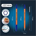 Ручки шариковые BRAUBERG "M-500 ORANGE", НАБОР 10 шт., СИНИЕ, узел 0,7 мм, линия письма 0,35 мм, 143951 143951