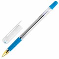 Ручки шариковые с грипом BRAUBERG "X-ONE", НАБОР 10 ШТУК, СИНИЕ, корпус прозрачный, узел 0,5 мм, линия письма 0,35 мм, 143990 143990