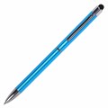 Ручка-стилус SONNEN для смартфонов/планшетов, СИНЯЯ, корпус ассорти, серебристые детали, линия письма 1 мм, 141587 141587