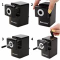 Точилка механическая BRAUBERG "BLACK JACK", крепление к столу, металлический механизм, цвет чёрный, 222516 222516