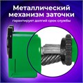 Точилка механическая BRAUBERG "JET", металлический механизм, корпус зеленый, 229571 229571