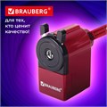 Точилка механическая BRAUBERG "JET", металлический механизм, черный/бордовый, 222517 222517
