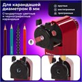 Точилка механическая BRAUBERG "JET", металлический механизм, черный/бордовый, 222517 222517