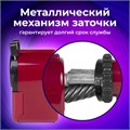 Точилка механическая BRAUBERG "JET", металлический механизм, черный/бордовый, 222517 222517