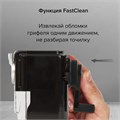 Точилка механическая BRAUBERG "STYLE", для ч/гр и цветных карандашей (в том числе утолщенных), крепление к столу, корпус черный, 228482 228482