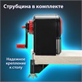 Точилка механическая BRAUBERG "ULTRA", для чернографитных и цветных карандашей, крепление к столу, корпус черный с красным, 228626 228626