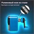 Точилка механическая BRAUBERG ULTRA для чернографитных и цветных карандашей, крепление к столу, цвет корпуса голубой с черным, 271342 271342