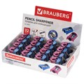 Точилка BRAUBERG "Arc", цинковая, корпус ассорти, 228455 228455