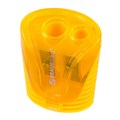 Точилка BRAUBERG "Cell Dual", 2 отверстия для чернографитных карандашей (в том числе утолщенных), с контейнером, корпус ассорти, 228435 228435
