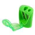 Точилка BRAUBERG "Cell Dual", 2 отверстия для чернографитных карандашей (в том числе утолщенных), с контейнером, корпус ассорти, 228435 228435