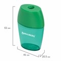 Точилка BRAUBERG "Diamond", с контейнером, овальная, в дисплее, ассорти, 222491 222491