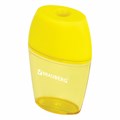 Точилка BRAUBERG "Diamond", с контейнером, овальная, в дисплее, ассорти, 222491 222491