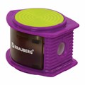 Точилка BRAUBERG "Flash", с контейнером, пластиковая, корпус ассорти, 228472 228472