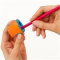 Точилка BRAUBERG "Mix Dual", 2 отверстия для чернографитных карандашей (в том числе утолщенных), с контейнером, корпус ассорти, 228449 228449