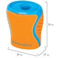 Точилка BRAUBERG "Mix", с контейнером, пластиковая, корпус ассорти, 228448 228448
