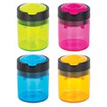 Точилка BRAUBERG "Office Round", 2 отверстия для чернографитных карандашей (в том числе утолщенных), с контейнером, ассорти, 228446 228446