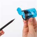 Точилка BRAUBERG "Office Round", 2 отверстия для чернографитных карандашей (в том числе утолщенных), с контейнером, ассорти, 228446 228446