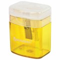 Точилка BRAUBERG "OfficeBox", с контейнером и крышкой, прямоугольная, в упаковке с подвесом, ассорти, 222494 222494