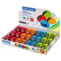 Точилка BRAUBERG "Roll", с контейнером, пластиковая, корпус ассорти, 228464 228464