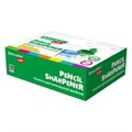 Точилка BRAUBERG KIDS "MAXI", 2 отверстия, с большим контейнером, трехгранный корпус, цвета ассорти, 271945 271945