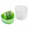 Точилка BRAUBERG KIDS "MAXI", 2 отверстия, с большим контейнером, трехгранный корпус, цвета ассорти, 271945 271945
