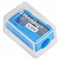 Точилка BRAUBERG KIDS "MINI", с контейнером, пластиковая, пастельные цвета ассорти, 271944 271944