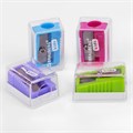 Точилка BRAUBERG KIDS "MINI", с контейнером, пластиковая, пастельные цвета ассорти, 271944 271944