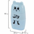 Точилка с ластиком 2 в 1 BRAUBERG KIDS "Зверушки", 2 отверстия, дизайн ассорти, 271989 271989