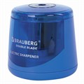 Точилка электрическая BRAUBERG DOUBLE BLADE BLUE, двойное лезвие, питание от 2 батареек AA, 229605 229605