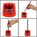 Точилка электрическая BRAUBERG DOUBLE BLADE RED, двойное лезвие, питание от 2 батареек АА, 271338 271338