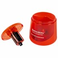 Точилка электрическая BRAUBERG DOUBLE BLADE RED, двойное лезвие, питание от 2 батареек АА, 271338 271338