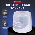 Точилка электрическая BRAUBERG DOUBLE BLADE WHITE, двойное лезвие, питание от 2 батареек, 271337 271337