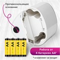 Точилка электрическая BRAUBERG DUAL (для 2 диаметров карандашей!), 4 батарейки АА, белая, 270580 270580