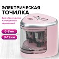 Точилка электрическая BRAUBERG DUAL (для 2 диаметров карандашей!), 4 батарейки АА, розовая, 270579 270579