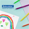 Фломастеры трехгранные 12 цветов, вентилируемый колпачок, BRAUBERG "PREMIUM", ПВХ-упаковка, 152193 152193
