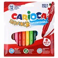 Фломастеры утолщенные CARIOCA (Италия) "Bravo", 12 цветов, суперсмываемые, 42755 151910