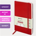 Блокнот А5 (130х210 мм), BRAUBERG ULTRA, балакрон, 80 г/м2, 96 л., в точку, красный, 113042 113042