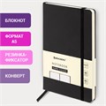 Блокнот А5 (130х210 мм), BRAUBERG ULTRA, балакрон, 80 г/м2, 96 л., в точку, черный, 113040 113040