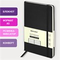 Блокнот А5 (130х210 мм), BRAUBERG ULTRA, балакрон, 80 г/м2, 96 л., клетка, черный, 113032 113032