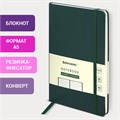 Блокнот А5 (130х210 мм), BRAUBERG ULTRA, балакрон, 80 г/м2, 96 л., линия, темно-зеленый, 113047 113047