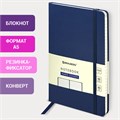 Блокнот А5 (130х210 мм), BRAUBERG ULTRA, балакрон, 80 г/м2, 96 л., линия, темно-синий, 113045 113045