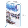 Блокнот А5 (143x210 мм), BRAUBERG VISTA "Bay of joy", под кожу, гибкий, 80 л., 112086 112086