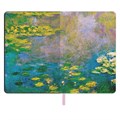 Блокнот А5 (143x210 мм), BRAUBERG VISTA "Claude Monet", под кожу, гибкий, срез фольга, 80 л., 112058 112058