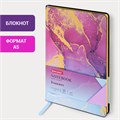 Блокнот А5 (143x210 мм), BRAUBERG VISTA "Marble", под кожу, гибкий, 80 л., 112063 112063